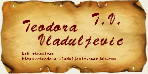 Teodora Vladuljević vizit kartica